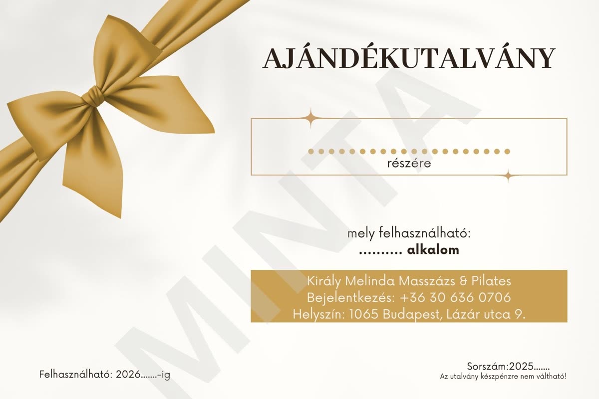 Bilancia ajándékutalvány sablon